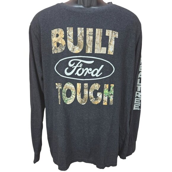 Realtree + Ford "Built Ford Tough" Long Sleeve T-Shirt Medium - Picture 1 of 7